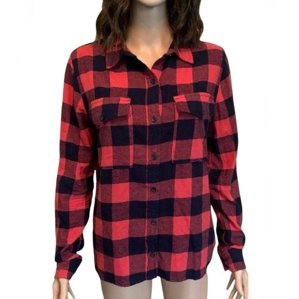 Forever 21 Red & Black Plaid Shirt